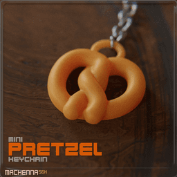 Mini Pretzel Keychain 3d model