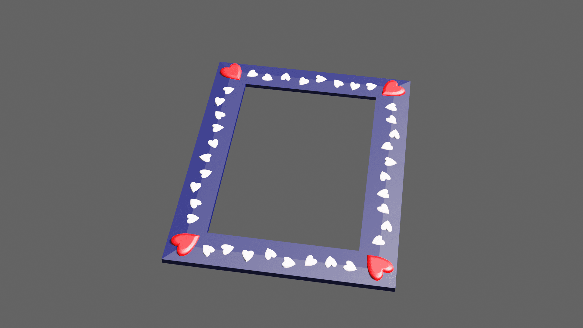 Remix of 5x7 Picture Frame 2-Part Template. 3d model