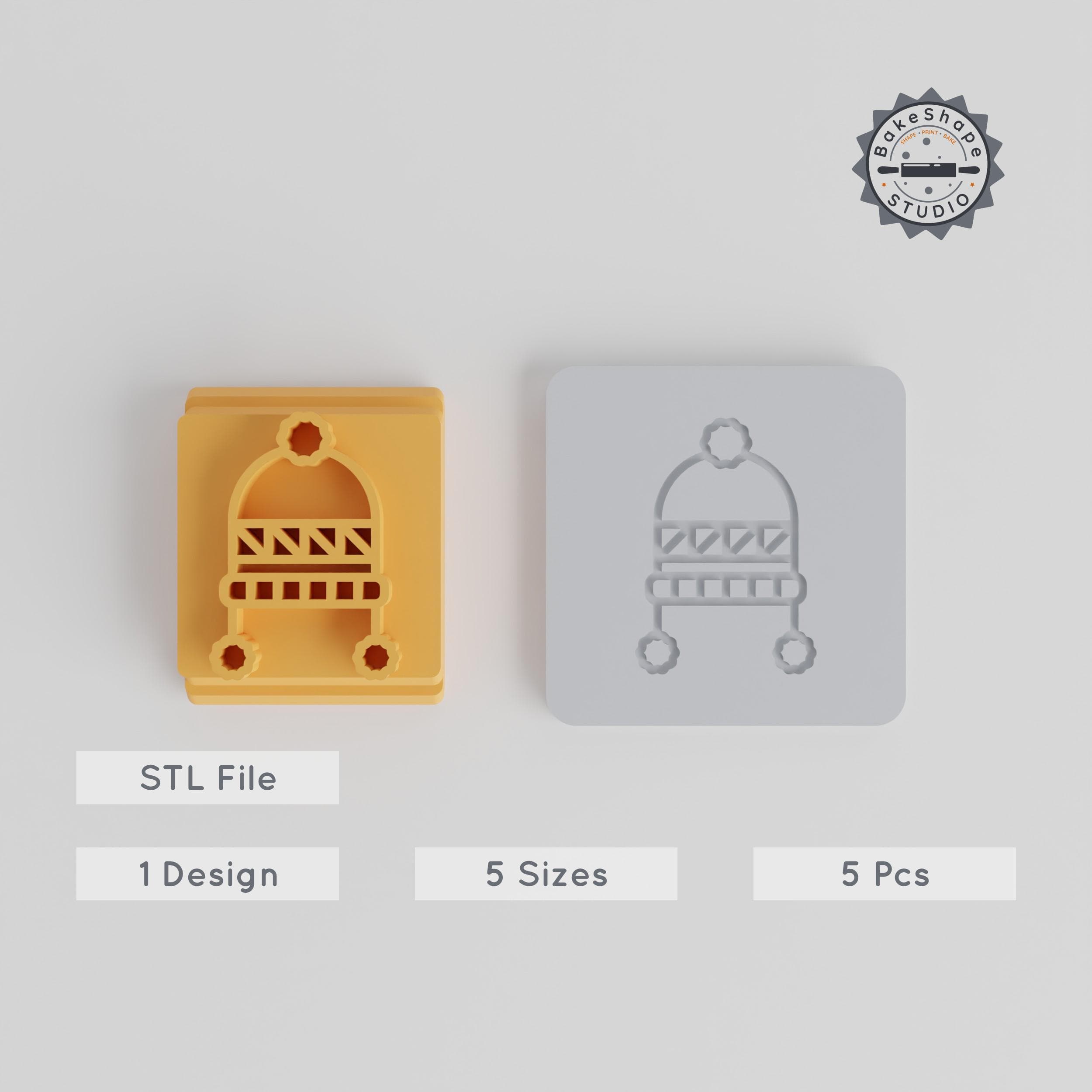 Winterhat Stamp Tile Set, 5 Sizes from 20mm to 40mm, Perfect for Clay, Cookies & Fondant, Versatile Winter Craft Tool PRODUCT_5454 3d model