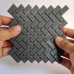set of brick & cobblestone coasters (3 files) 3d model