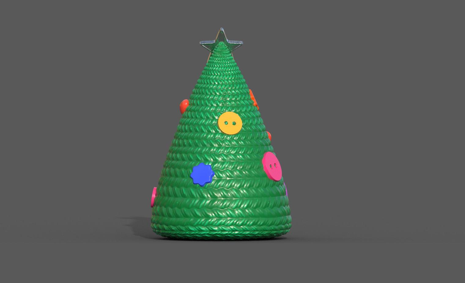 Crochet Christmas Tree 3d model