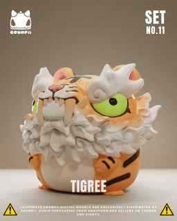 Grumpii 3D Printable Art Toy - Chubbii Series - Set 11 3d model