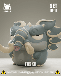 Grumpii 3D Printable Art Toy - Chubbii Series - Set 11 3d model