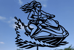 Jet Ski Girl 2D Wall Art Water Sport Decor.3mf 3d model