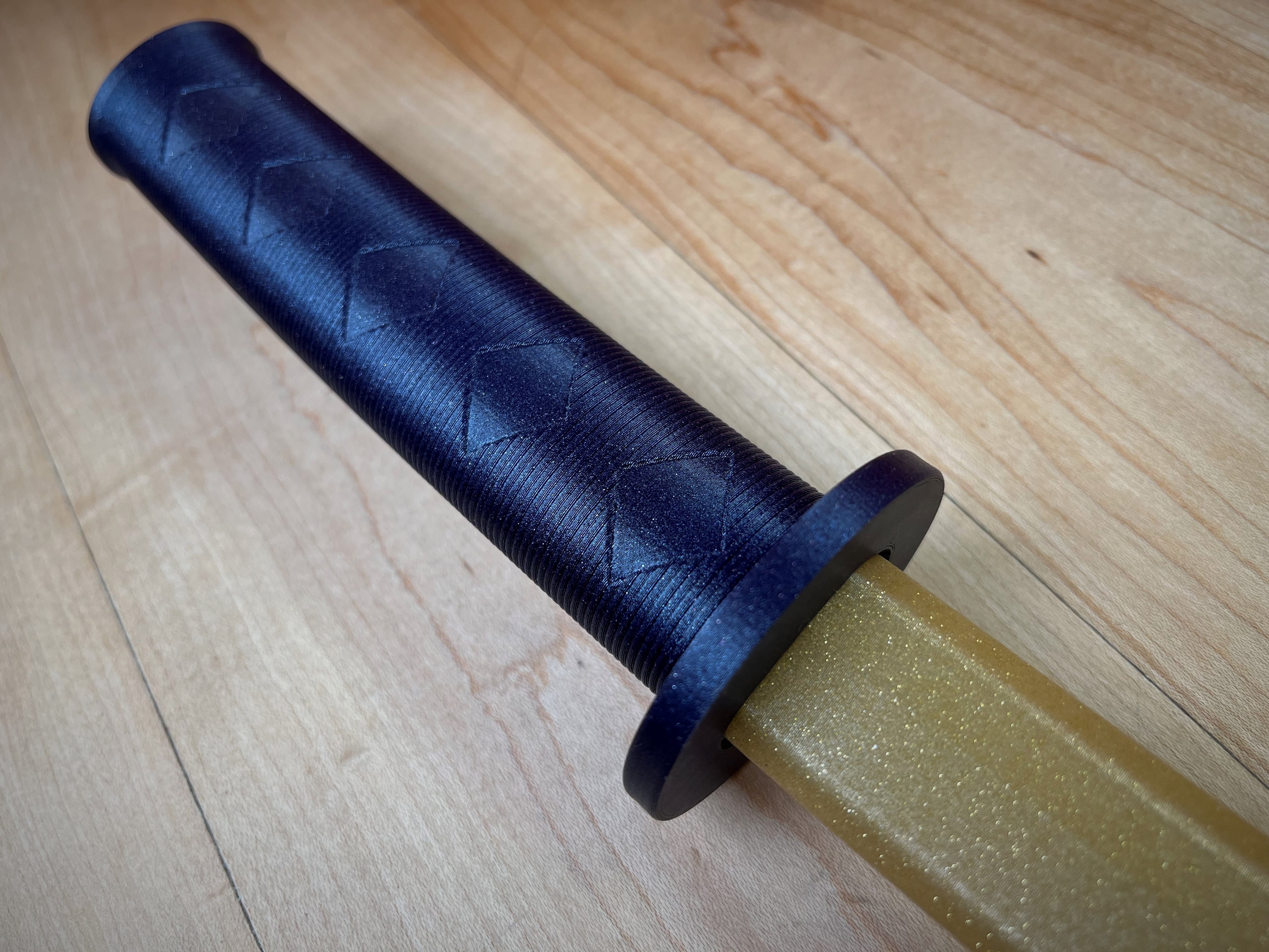 Collapsing Katana with Curved Blade 3d model
