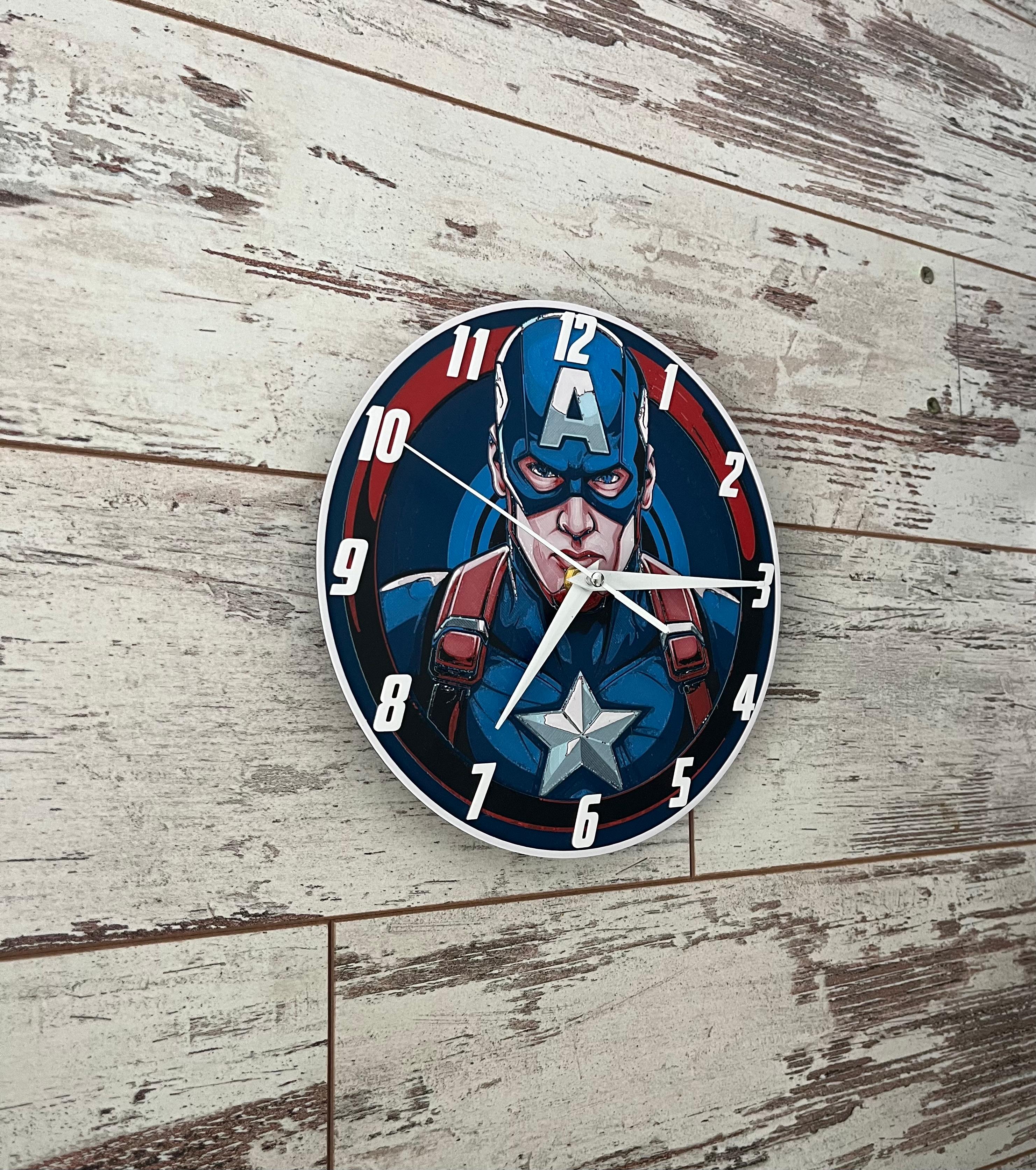 Captain America Clock (Filament Painting) 3d model