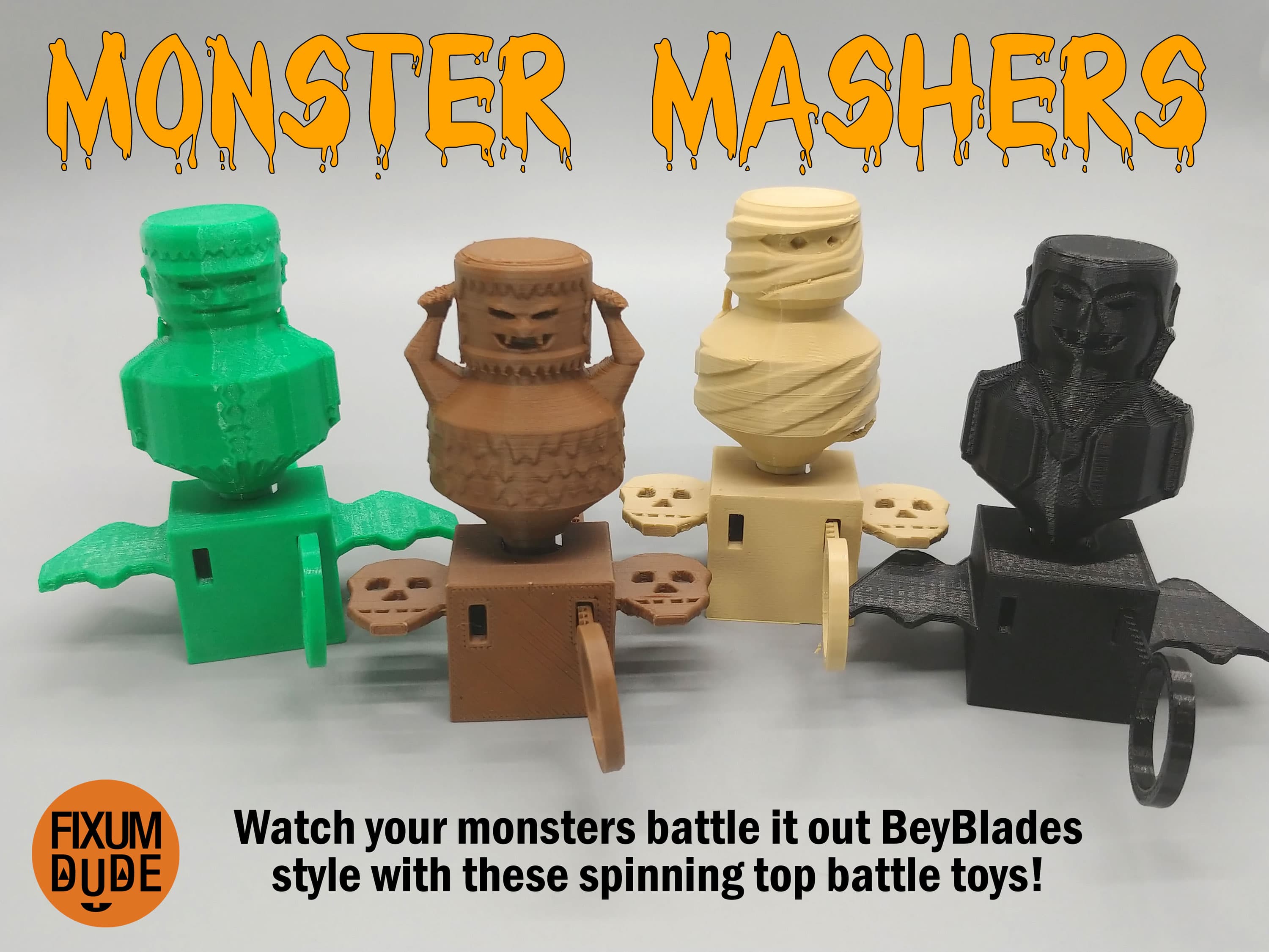 Monster Mashers Spinning Battle Tops 3d model