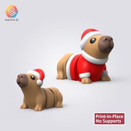 Christmas Flexi Capybara 3d model