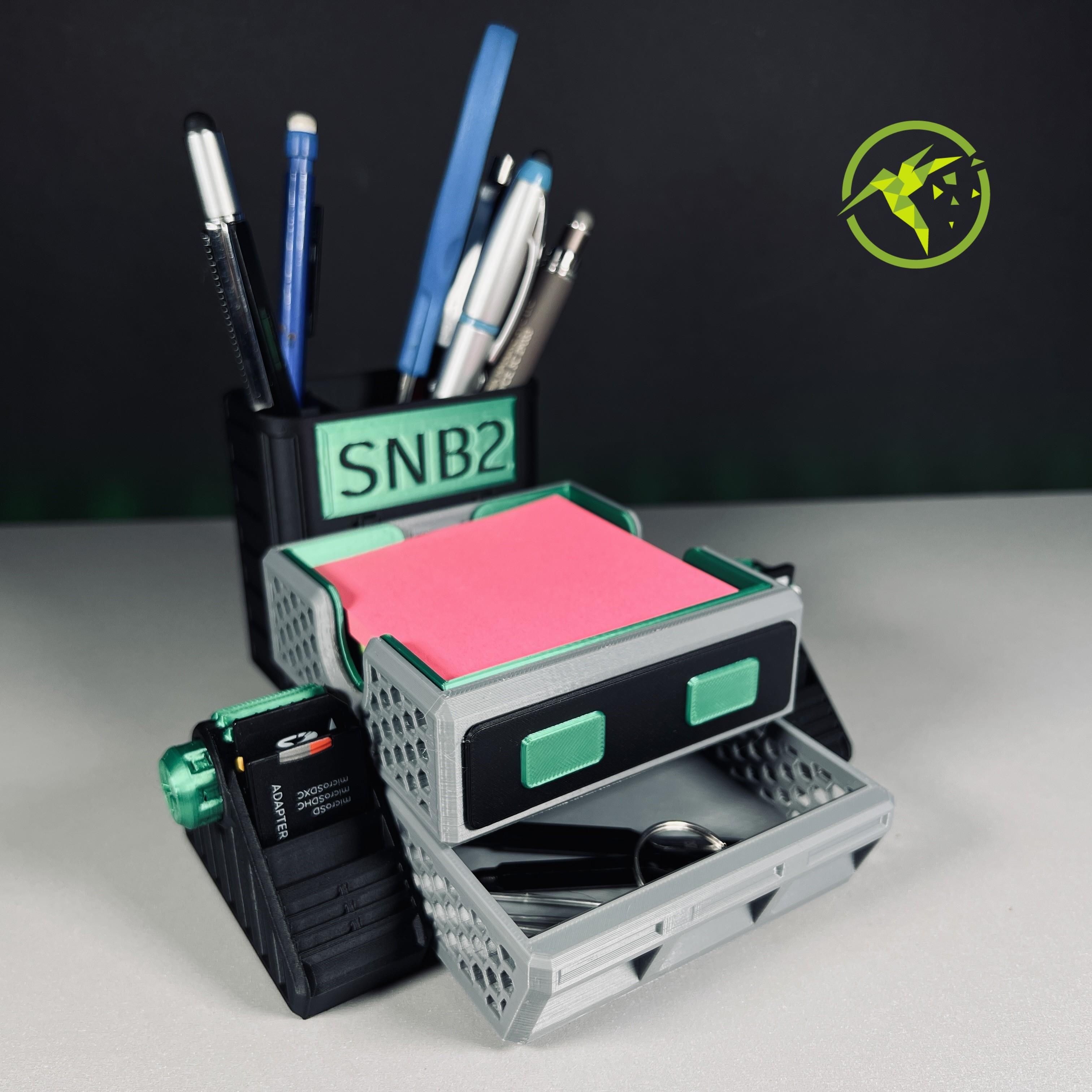 SNB2: Sticky Note Bot (Snib) - Desktop Organizer 3d model