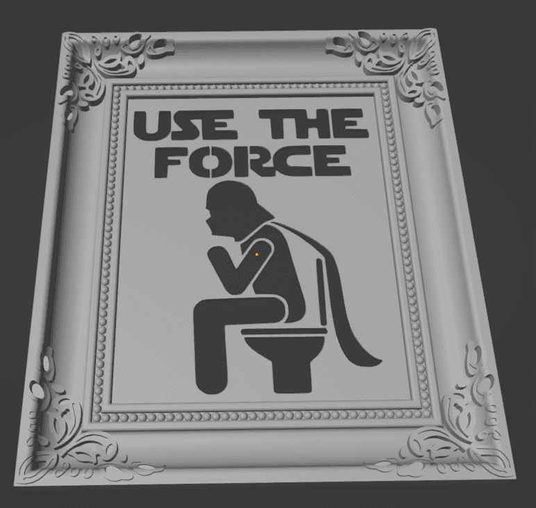 Use the Force with frame 3d model