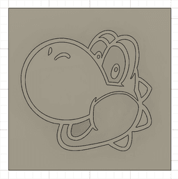 Plaque tête de Yoshi 3d model