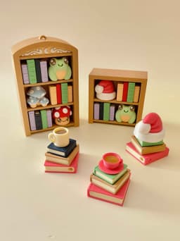Cozy Book Nook Multi Clicker Keychain Fidget Toy Bundle 3d model
