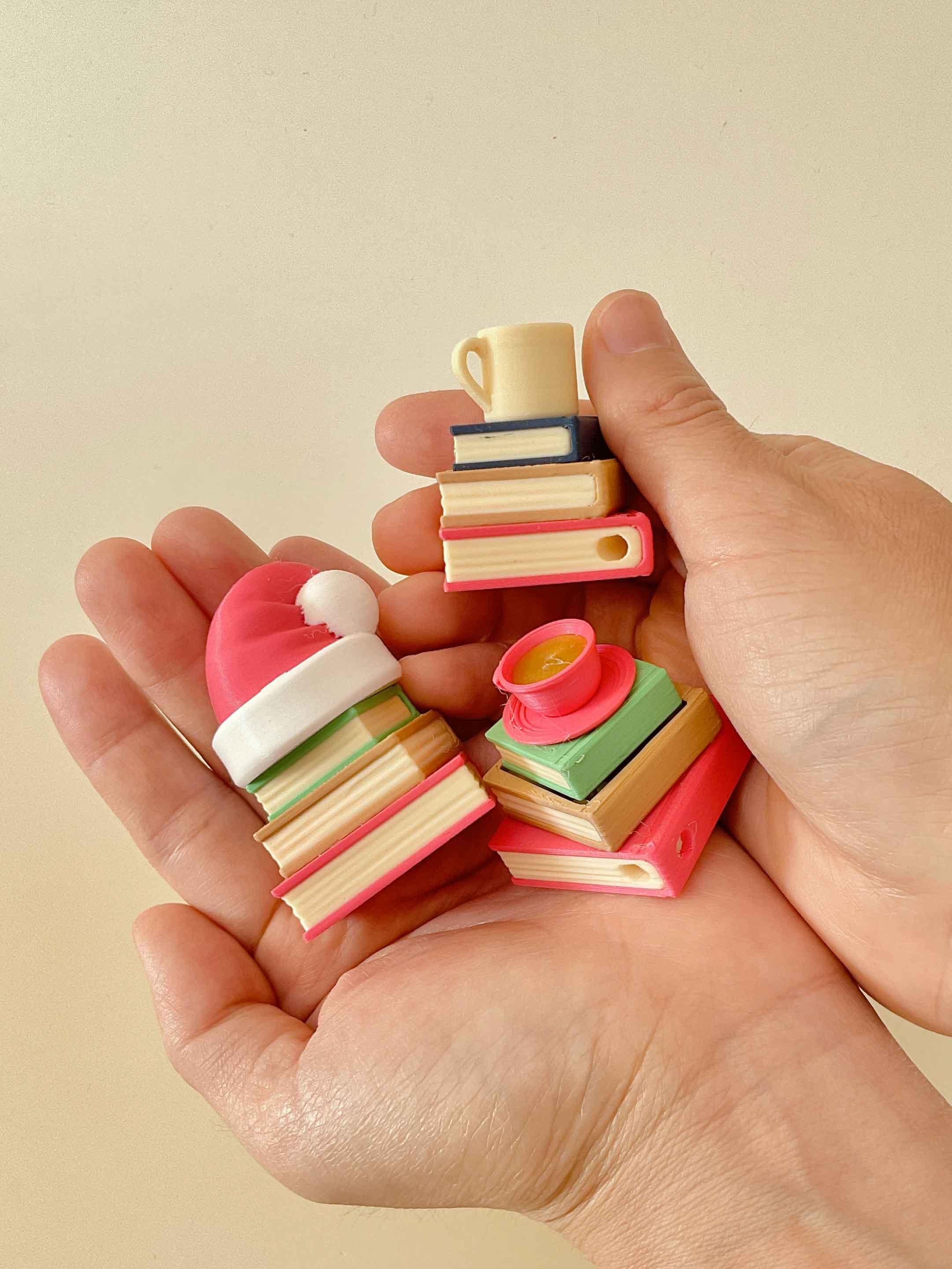 Cozy Book Nook Multi Clicker Keychain Fidget Toy Bundle 3d model