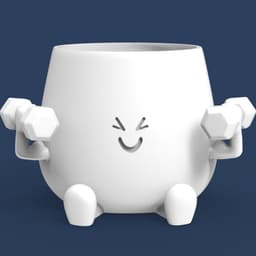 HAPPY FACE GYM BUDDY PLANTER 3d model
