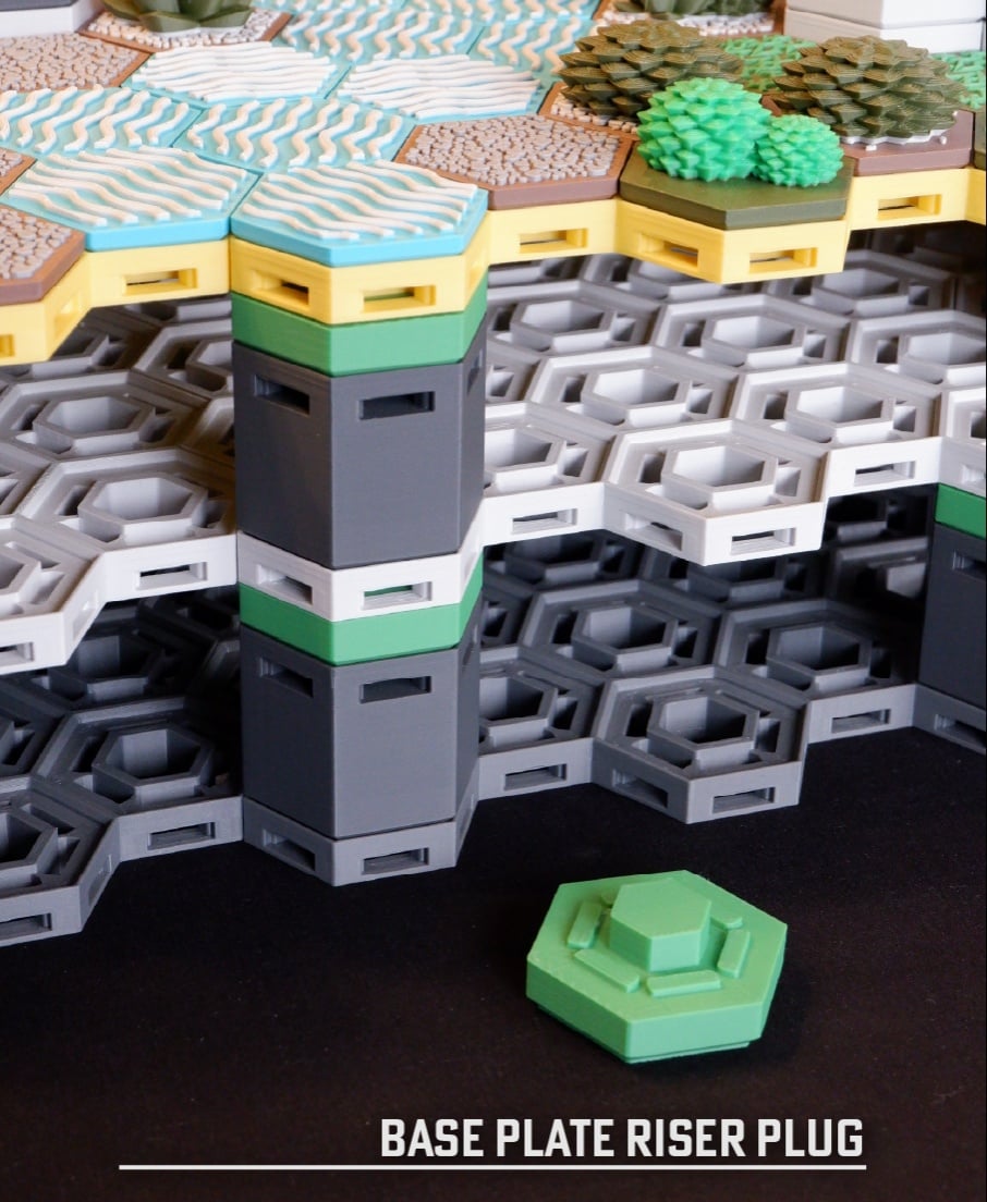 FDMecha Hex Terrain - Extended Core Set 3d model