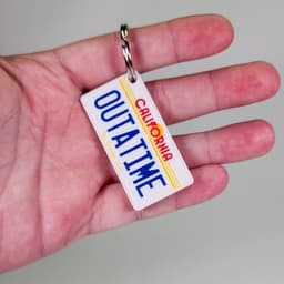 Back to the Future OUTATIME License Place Keychain 3d model