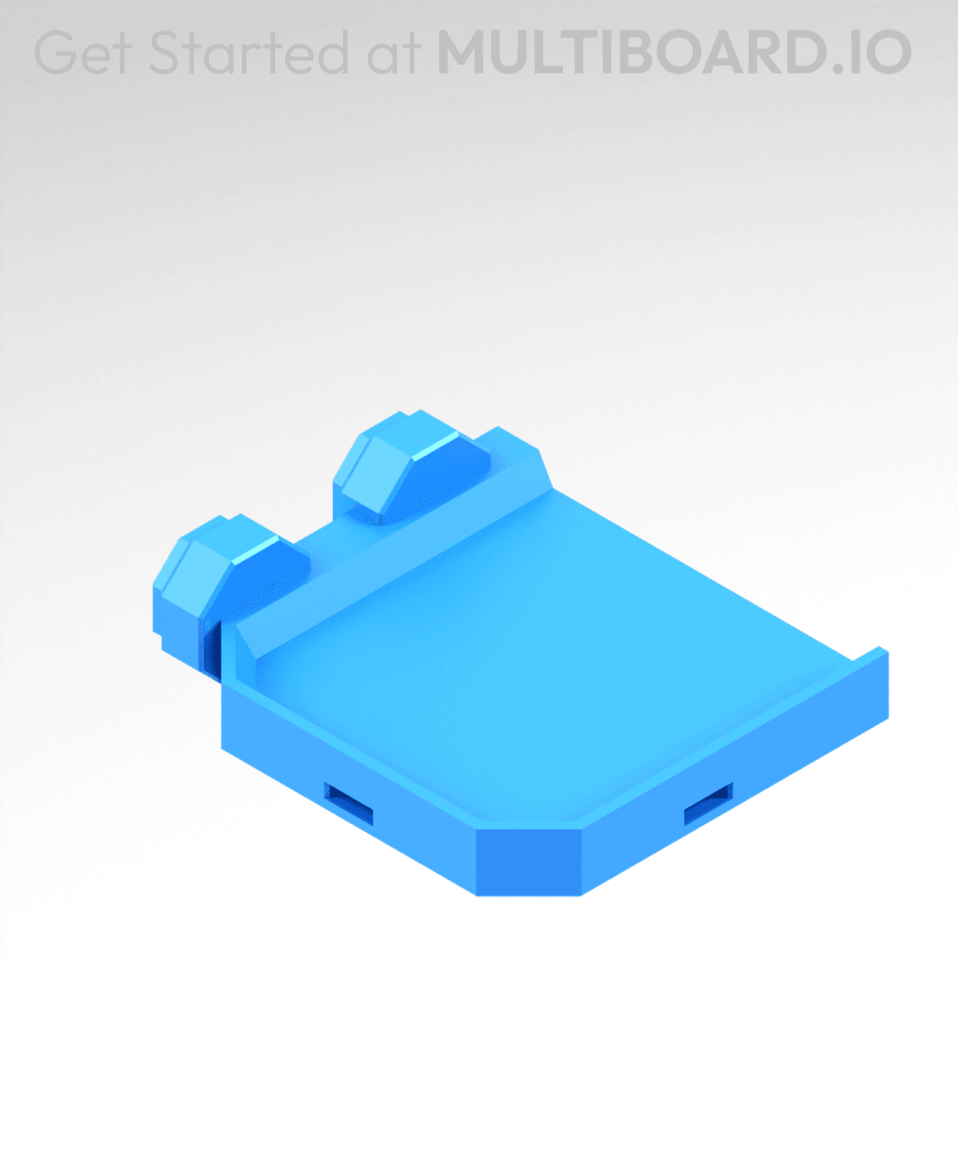 2x2 MU - Left Support End - Modular Bolt-Locked Shelf 3d model