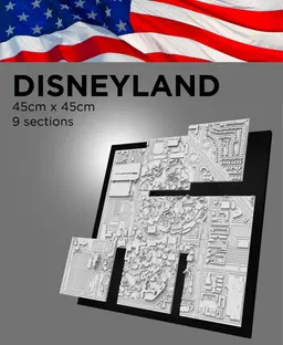 DISNEYLAND, Skyline 3D map 3d model