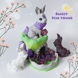 Rabbit Dice Tower 3d model