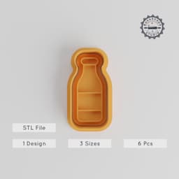 Beer Cookie Cutter & Stamp Set, Beverage Shape for Cookies & Fondant, S/M/L Sizes, 6 Pieces, Perfect for Baking & Party Decorations PRODUCT_4799 3d model