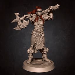 Irya, the Barbarian (Painting Guide Included) 3d model