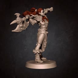 Irya, the Barbarian (Painting Guide Included) 3d model
