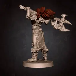 Irya, the Barbarian (Painting Guide Included) 3d model
