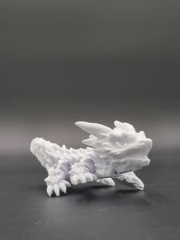 Frostbite, Winter Dragon Child - Articulated Snap-Flex Fidget (Tight Joints) 3d model