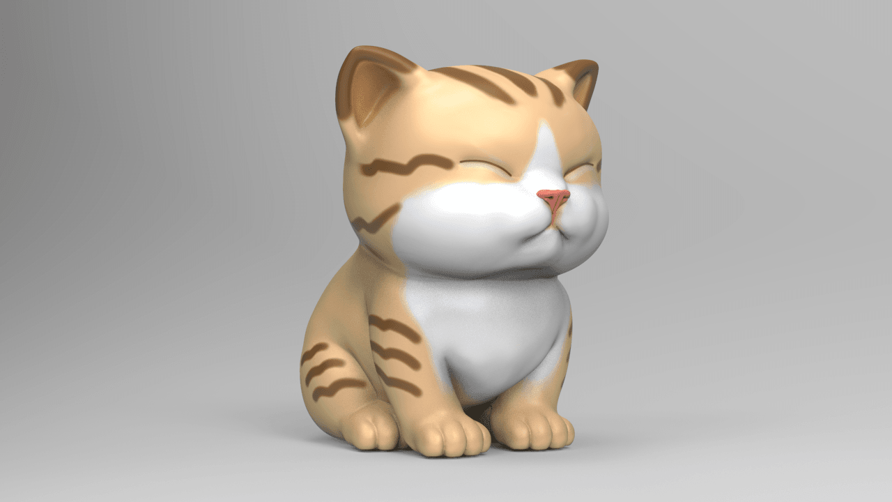 Cute Kitten V3 3d model