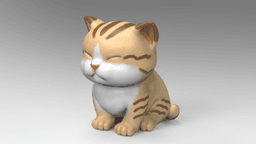 Cute Kitten V3 3d model