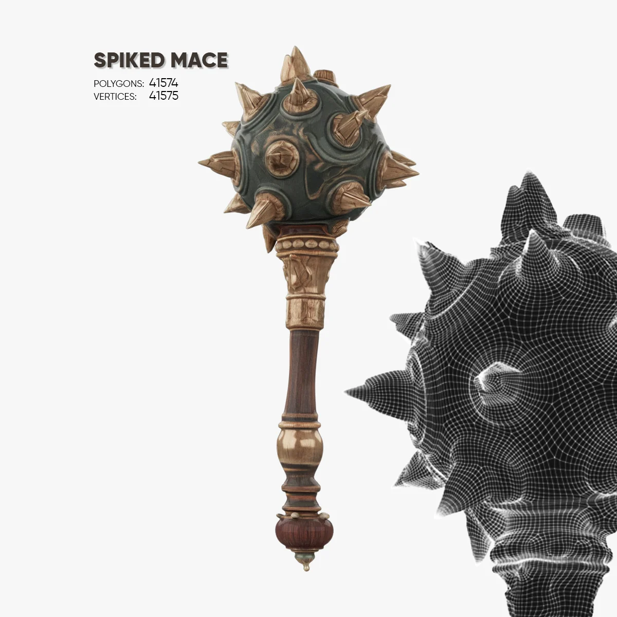 Spiked Mace 3d model