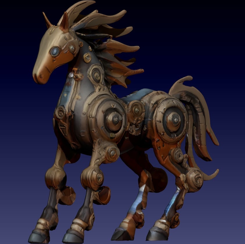Mechanical Marvel - Chronosteed - The Clockwork Horse - FREE For Personal Use 3d model