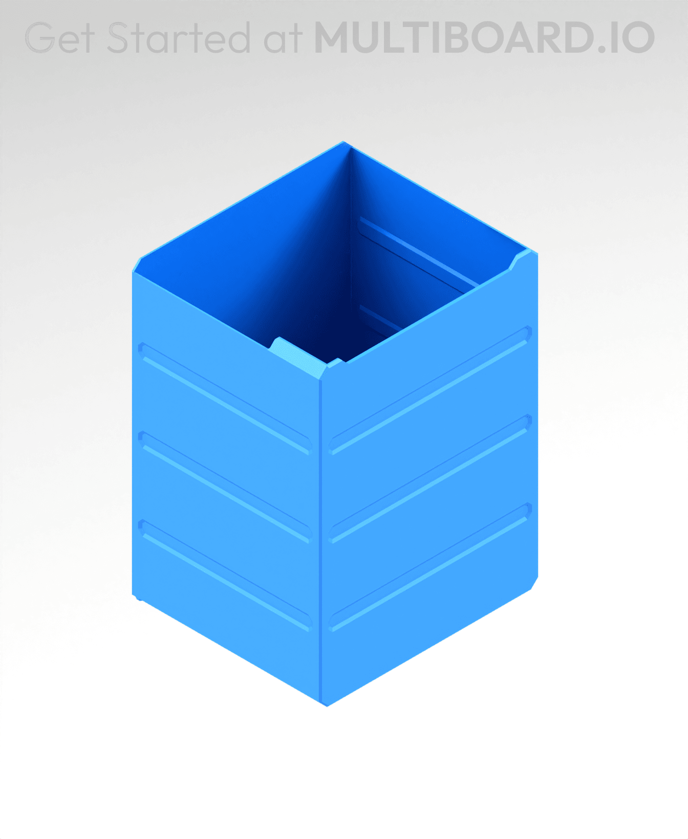 3x4x2.5 LU - Labelled - MultiBin Simple Drawer 3d model