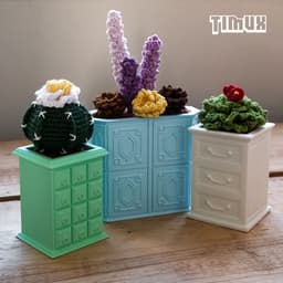 PACK OF 3 VINTAGE FURNITURE POTS - PENHOLDERS 3d model