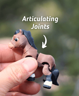 Happy Horse - Articulated Fidget Horse - Ludo 3D Printed Flexy Fidget Toy 3d model