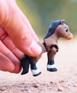 Happy Horse - Articulated Fidget Horse - Ludo 3D Printed Flexy Fidget Toy 3d model