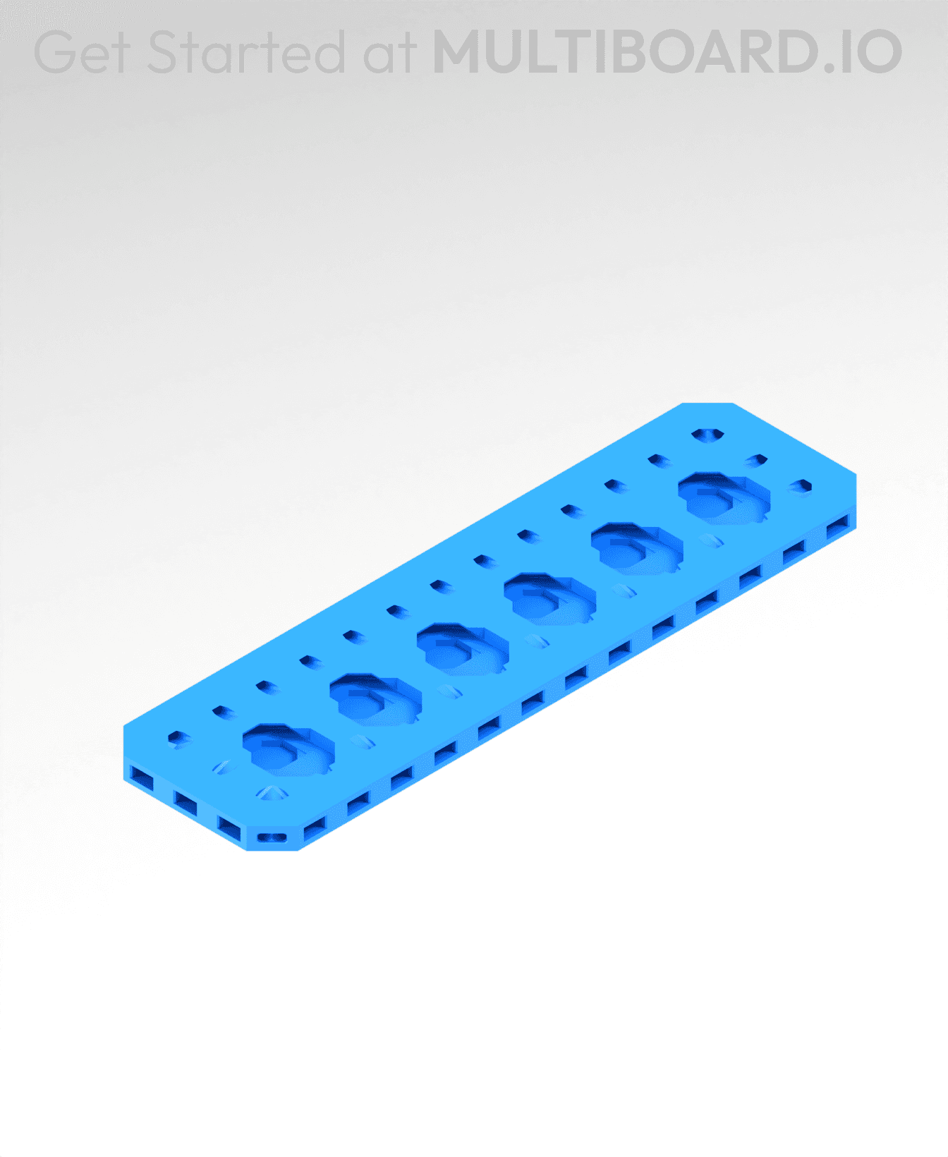 7x2 MU - Point Hole MU - MultiBoard Plate 3d model
