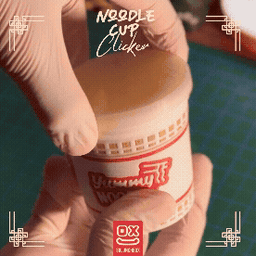 Noodle Cup Fidget Clicker - 90s Snack Desk Decoration 3d model