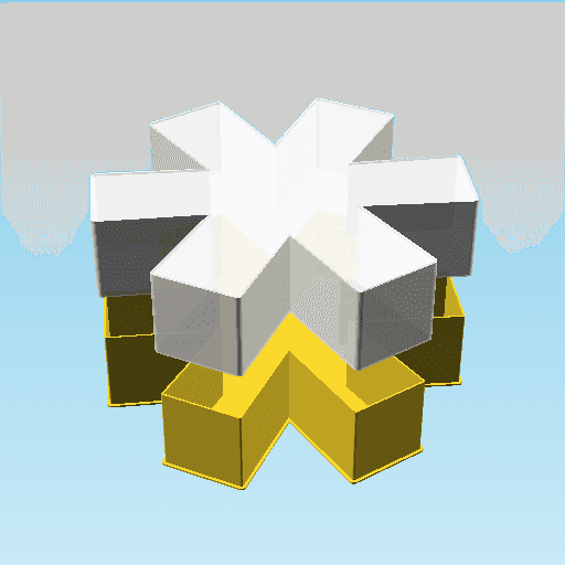 HEAVY ASTERISK, nestable box (v1) 3d model