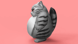 Angry Chubby Cat 3d model