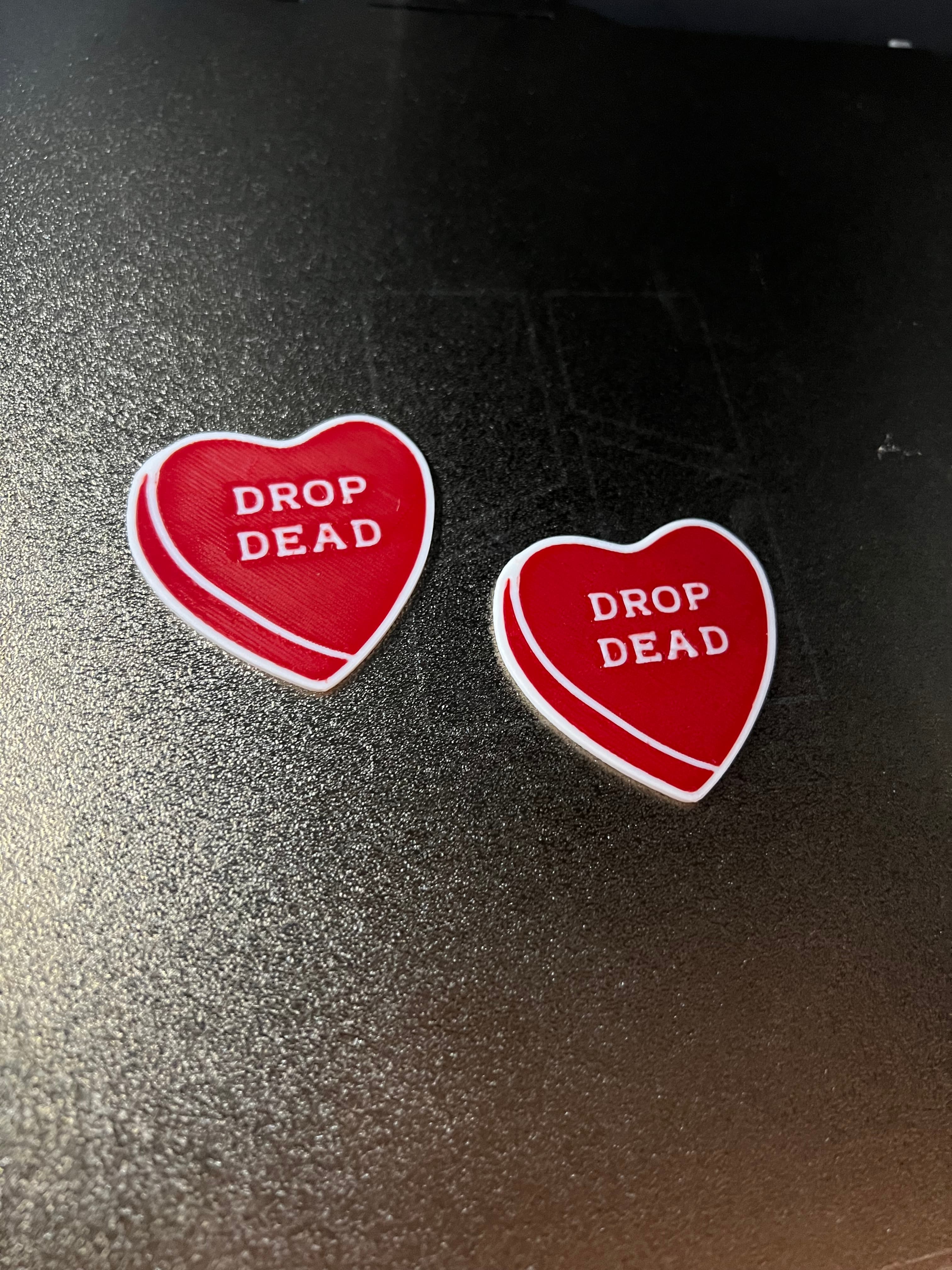 DROP DEAD conversation heart art 3d model