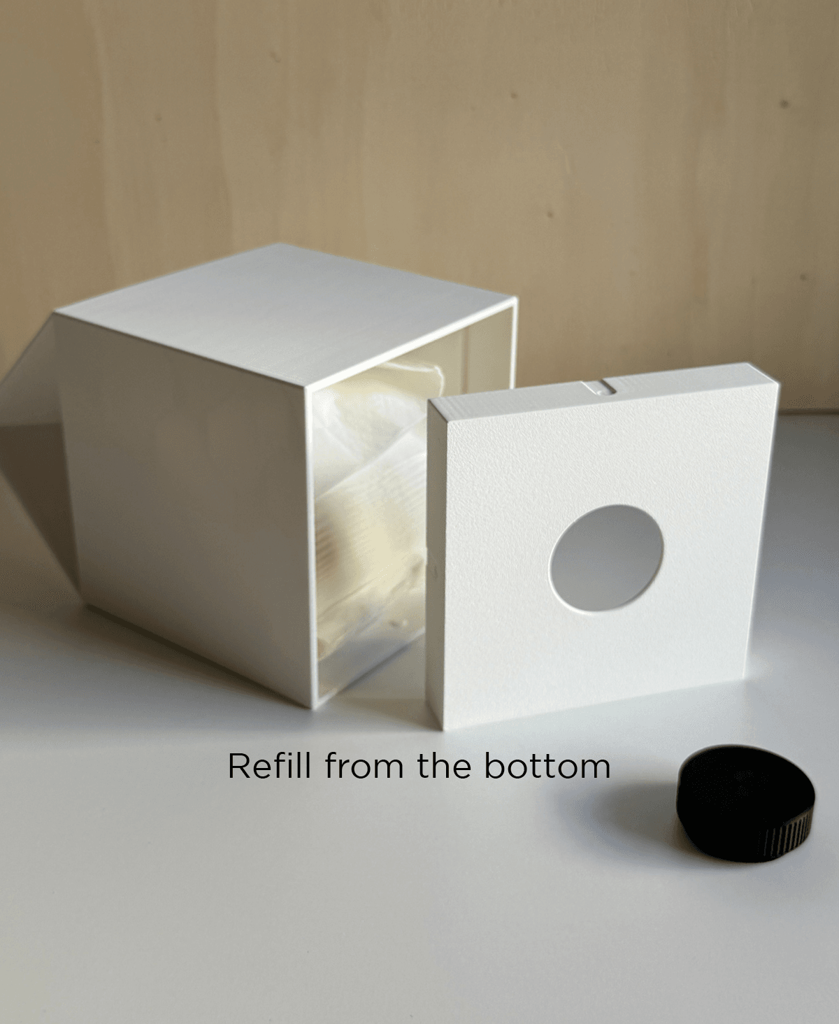 Milky, tissue paper dispenser. 3d model