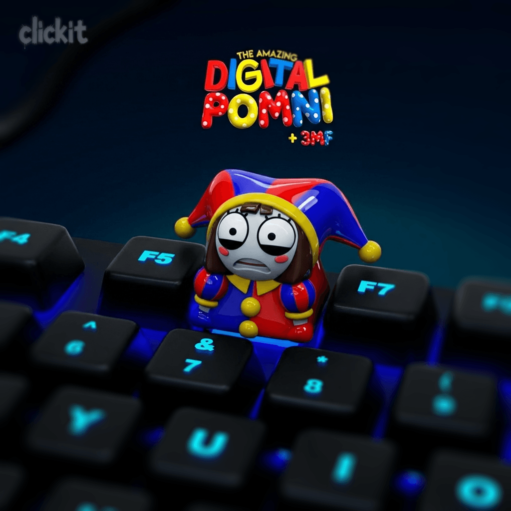 Pomni Keycap Digital Circus Artisan Keycap 3d model