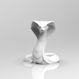 Mystical Cobra Snake Minimalist Sculpture 3d model