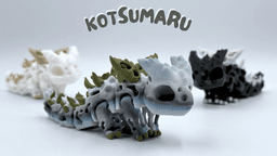 Kotsumaru - Skeleton Dragon Lizard Flexi 3d model