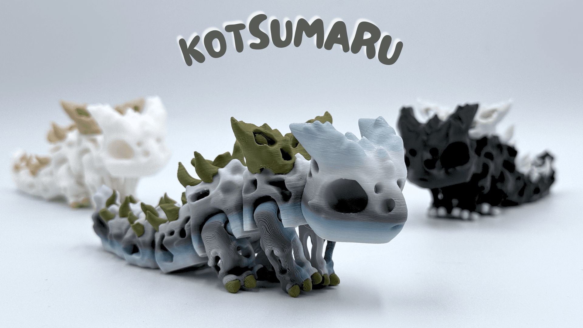 Kotsumaru - Skeleton Dragon Lizard Flexi 3d model