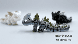 Kotsumaru - Skeleton Dragon Lizard Flexi 3d model