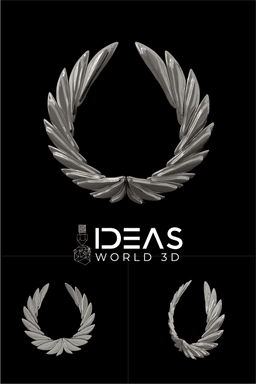 Silver Wing Necklace 3d model