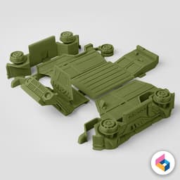 Foldable car G-wagen W460 230G 3d model