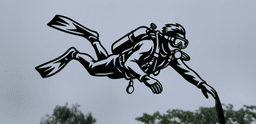 Scuba Diver 2D Wall Art.stl 3d model